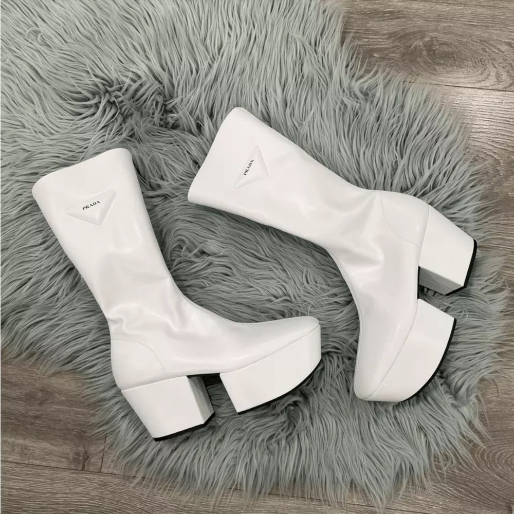 Prada white boots